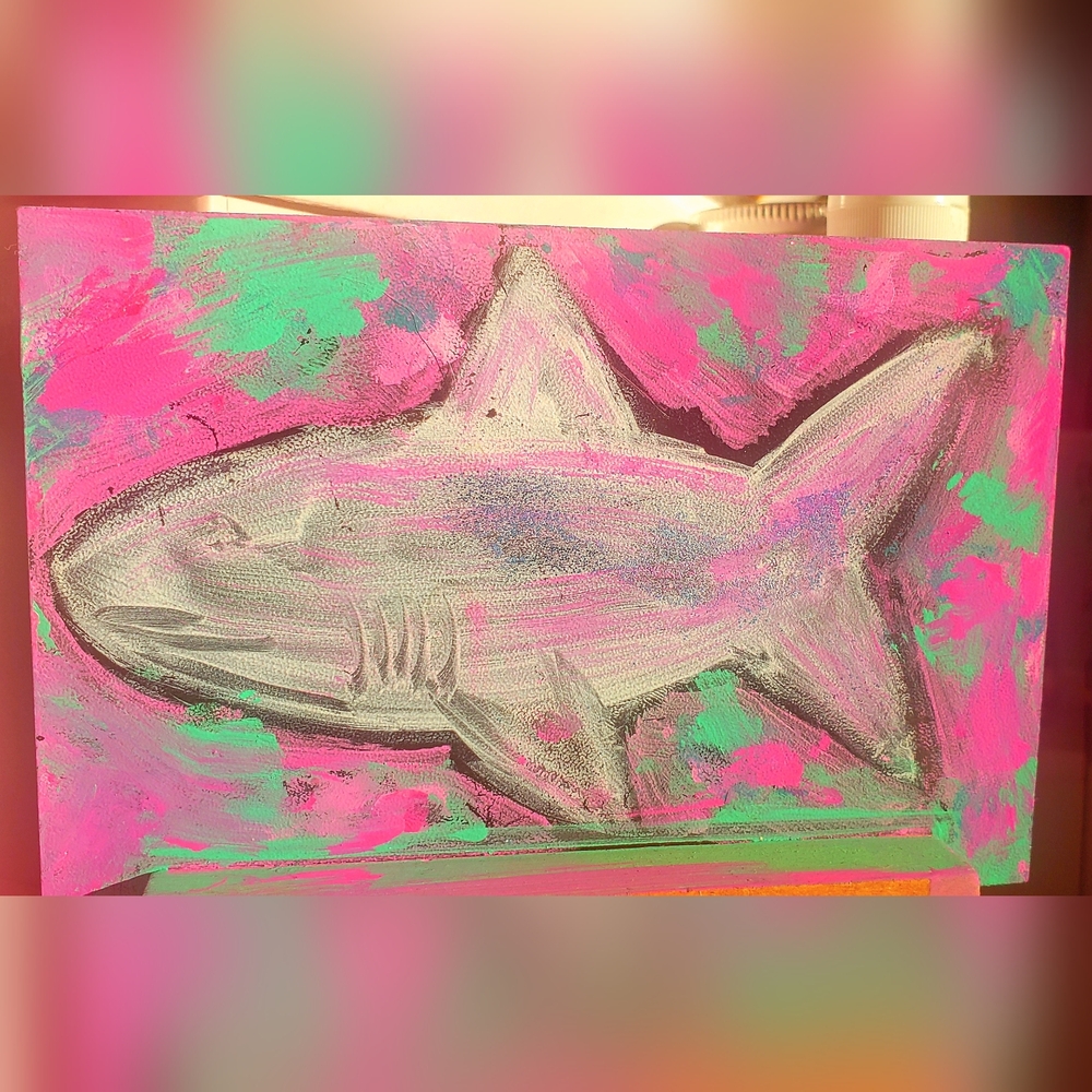 Baby Great White Shark Painting